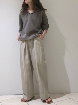 「ISLAND SLIPPER（アイランドスリッパ）のアイテム」を使った、haruhiさん（レディース・157cm）の春コーディネート