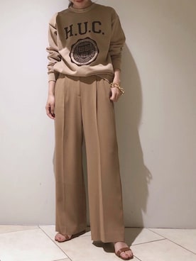 「Deuxieme Classe（ドゥーズィエムクラス）のアイテム（ブレスレット）」を使った、haruhiさん（レディース・157cm）の春コーディネート