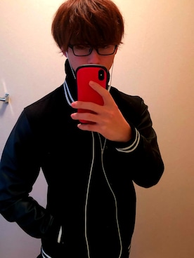 「INASTUDIOS（イーナストゥディオス）のアイテム（スタジャン）」を使った、けーさん（メンズ・174cm）の冬コーディネート