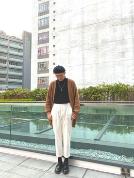「H&M（エイチ・アンド・エム）のアイテム（ハンチング/ベレー帽）」を使った、ハグン__さん（メンズ・183cm）の冬コーディネート