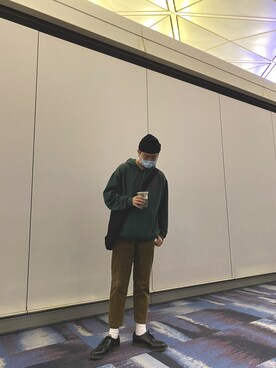 「H&M（エイチ・アンド・エム）のアイテム（その他シューズ）」を使った、ハグン__さん（メンズ・183cm）の冬コーディネート
