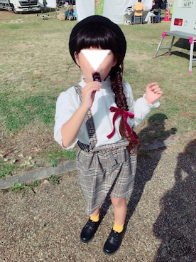 「no brand（ノーブランド）のアイテム（スカート）」を使った、♡meina♡さん（キッズ・125cm）の夏コーディネート