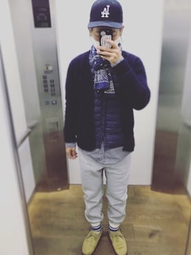 「BACK NUMBER（バックナンバー）のアイテム（スウェットパンツ）」を使った、2zkさん（メンズ・177cm）の冬コーディネート