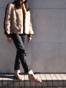 「FUMIKA_UCHIDA（フミカウチダ）のアイテム」を使った、Esmeralda（エスメラルダ）さん（レディース・160cm）の冬コーディネート