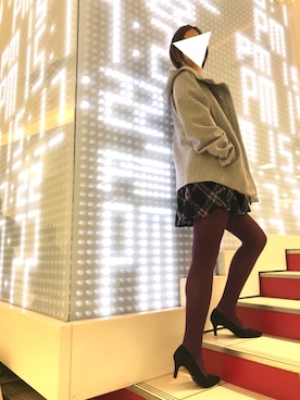「Calvin Klein PLATINUM（カルバン・クライン プラティナム）のアイテム（その他アウター）」を使った、Esmeralda（エスメラルダ）さん（レディース・160cm）の冬コーディネート