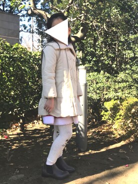 「アイテム（レッグウェア）」を使った、Esmeralda（エスメラルダ）さん（キッズ・125cm）の冬コーディネート