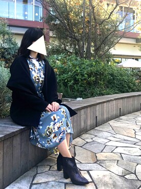 「Alphabets alphabet（アルファベッツアルファベット）のアイテム（ワンピース/ドレス）」を使った、Esmeralda（エスメラルダ）さん（レディース・160cm）の冬コーディネート