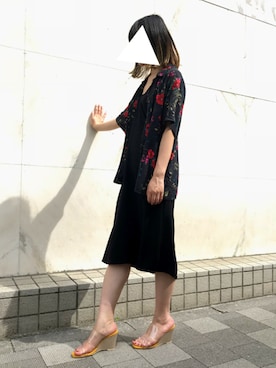 「mio notis（ミオノティス）のアイテム（サンダル）」を使った、Esmeralda（エスメラルダ）さん（レディース・160cm）の春コーディネート