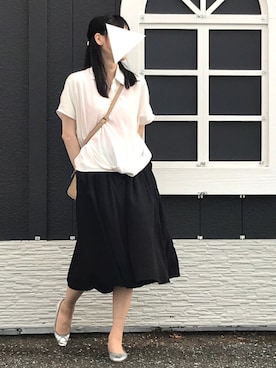 「アイテム（バレエシューズ、シルバー系）」を使った、Esmeralda（エスメラルダ）さん（レディース・167cm）の春コーディネート