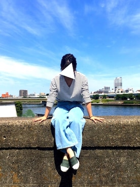 「BENSIMON（ベンシモン）のアイテム」を使った、Esmeralda（エスメラルダ）さん（レディース・160cm）の夏コーディネート