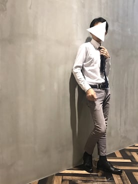 「UNIQLO（ユニクロ）のアイテム（フォーマルスーツ/小物）」を使った、Esmeralda（エスメラルダ）さん（メンズ・170cm）の春コーディネート