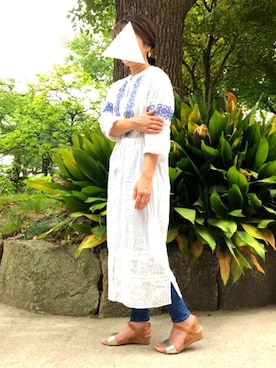 「mio notis（ミオノティス）のアイテム（サンダル）」を使った、Esmeralda（エスメラルダ）さん（レディース・160cm）の夏コーディネート