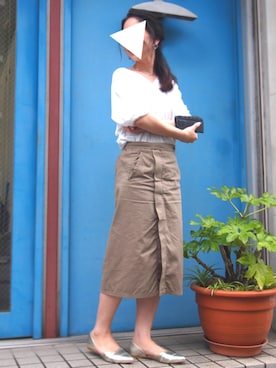 「mio notis（ミオノティス）のアイテム」を使った、Esmeralda（エスメラルダ）さん（レディース・160cm）の夏コーディネート