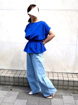 「アイテム（レインシューズ）」を使った、Esmeralda（エスメラルダ）さん（レディース・160cm）の夏コーディネート