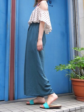 「Sonia C（ソニアシー）のアイテム」を使った、Esmeralda（エスメラルダ）さん（レディース・160cm）の夏コーディネート