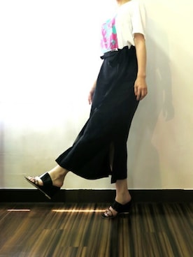 「mio notis（ミオノティス）のアイテム（サンダル）」を使った、Esmeralda（エスメラルダ）さん（レディース・160cm）の夏コーディネート