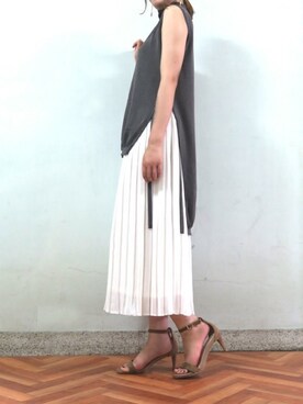 「mio notis（ミオノティス）のアイテム（サンダル）」を使った、Esmeralda（エスメラルダ）さん（レディース・160cm）の夏コーディネート