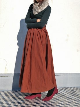 「スヌード」｜Esmeralda（エスメラルダ）さん（レディース・160cm）の冬コーディネート