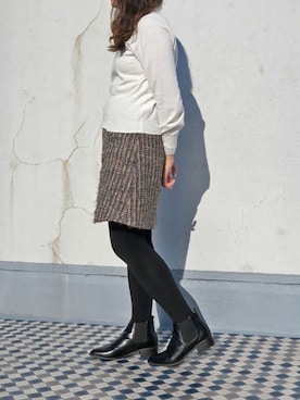 「チョコ色に染まれ」｜「アイテム（ブーツ）」を使った、Esmeralda（エスメラルダ）さん（レディース・160cm）の冬コーディネート