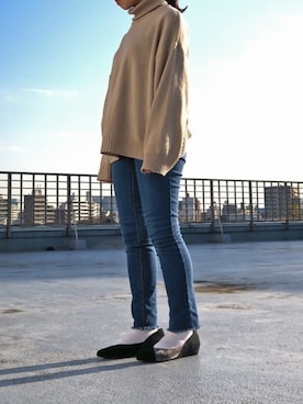 「白ソックス」｜Esmeralda（エスメラルダ）さん（レディース・160cm）の冬コーディネート