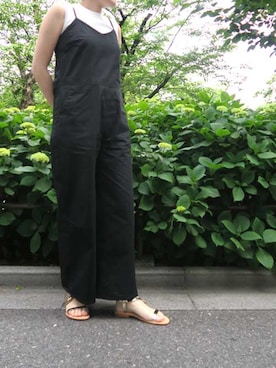 「つなぎ」｜Esmeralda（エスメラルダ）さん（レディース・163cm）の夏コーディネート