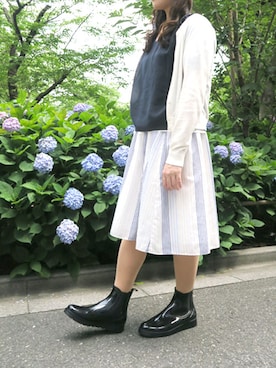 「アイテム（レインシューズ）」を使った、Esmeralda（エスメラルダ）さん（レディース・158cm）の夏コーディネート