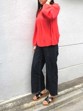 「サボサンダル」｜Esmeralda（エスメラルダ）さん（レディース・160cm）の夏コーディネート