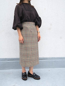 「BONTRE（ボントレ）のアイテム」を使った、Esmeralda（エスメラルダ）さん（レディース・162cm）の秋コーディネート