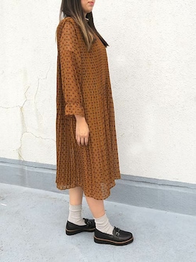 「BONTRE（ボントレ）のアイテム」を使った、Esmeralda（エスメラルダ）さん（レディース・166cm）の秋コーディネート