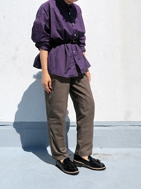 「mio notis（ミオノティス）のアイテム」を使った、Esmeralda（エスメラルダ）さん（レディース・160cm）の秋コーディネート