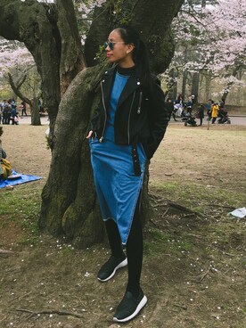 「Abercrombie&Fitch（アバークロンビーアンドフィッチ）のアイテム（その他アウター）」を使った、Tiffany  |  티파니さん（レディース・157cm）の春コーディネート