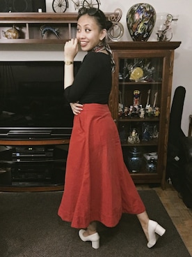 「red」｜「アイテム（アナログ腕時計）」を使った、Tiffany  |  티파니さん（レディース・155cm）の春コーディネート