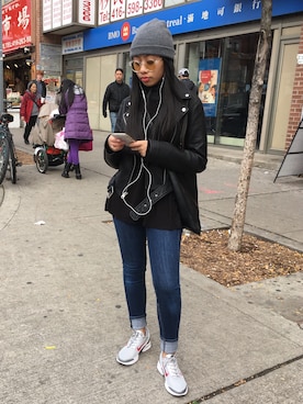 「Abercrombie&Fitch（アバークロンビーアンドフィッチ）のアイテム（その他アウター）」を使った、Tiffany  |  티파니さん（レディース・155cm）の秋コーディネート