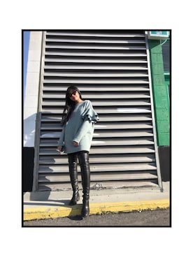 「overthekneeboots」｜Tiffany  |  티파니さん（レディース・155cm）の冬コーディネート