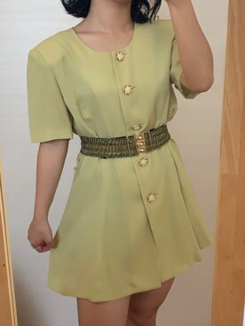 ベルトを使った 黄色ワンピース の人気ファッションコーディネート Wear