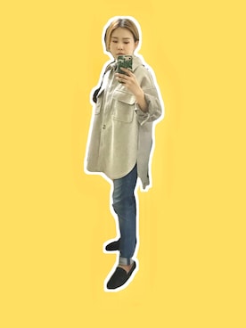「H&M（エイチ・アンド・エム）のアイテム（ダッフルコート）」を使った、Lee Ailingさん（レディース・152cm）の秋コーディネート