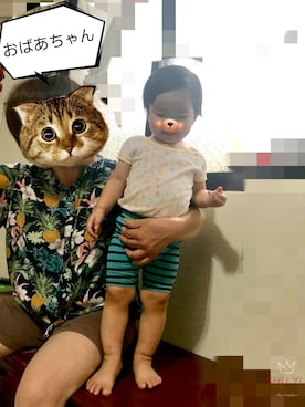 「lativ（ラティーヴ）のアイテム」を使った、SHU    YUさん（キッズ・80cm）の夏コーディネート