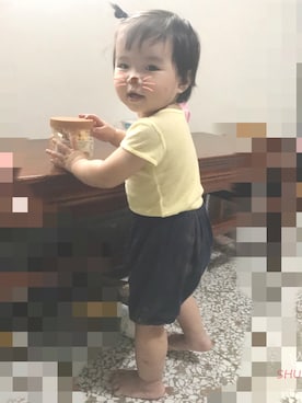 「lativ（ラティーヴ）のアイテム」を使った、SHU    YUさん（キッズ・80cm）の夏コーディネート