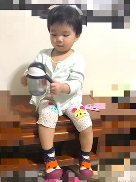 「lativ（ラティーヴ）のアイテム」を使った、SHU    YUさん（キッズ・80cm）の秋コーディネート