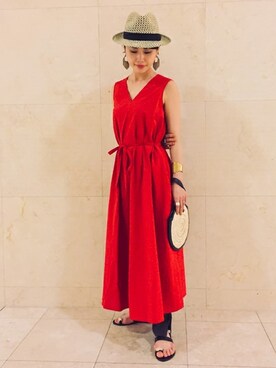 YONEHAMAさん（レディース・157cm）の夏コーディネート