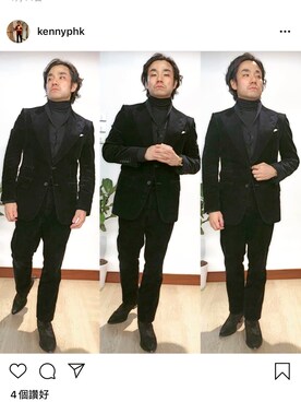 「YSL（ワイエスエル）のアイテム（ブーツ）」を使った、kennyphkさん（メンズ・170cm）の冬コーディネート