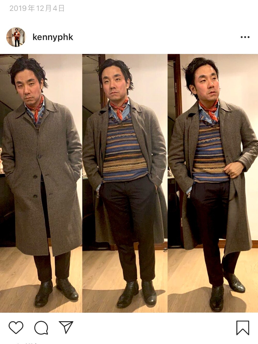 「POLO RALPH LAURENのアイテム（ニット/セーター、その他）」を使った、kennyphkさん（メンズ・170cm）の冬コーディネートの1枚目の写真