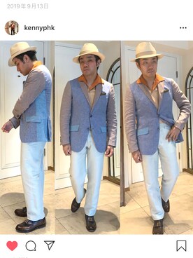 「アイテム（スーツジャケット）」を使った、kennyphkさん（メンズ・170cm）の冬コーディネート