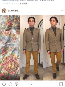 「ISAIA（イザイア）のアイテム」を使った、kennyphkさん（メンズ・170cm）の冬コーディネート