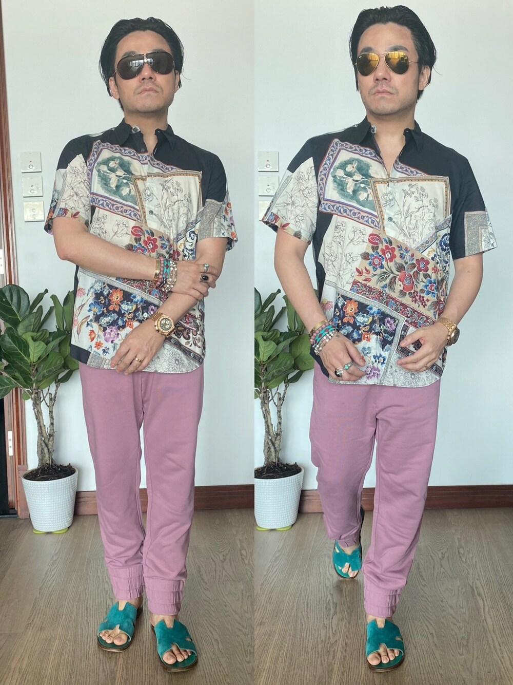 「Paul Smithのアイテム（シャツ/ブラウス、ブラック系）」を使った、kennyphkさん（メンズ・169cm）の春コーディネートの1枚目の写真