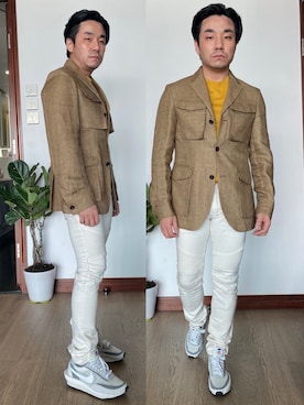 「JOHN SMEDLEY（ジョンスメドレー）のアイテム（Tシャツ/カットソー）」を使った、kennyphkさん（メンズ・169cm）の春コーディネート
