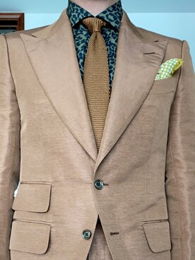 「LANVIN（ランバン）のアイテム（フォーマルスーツ/小物）」を使った、kennyphkさん（メンズ・169cm）の夏コーディネート