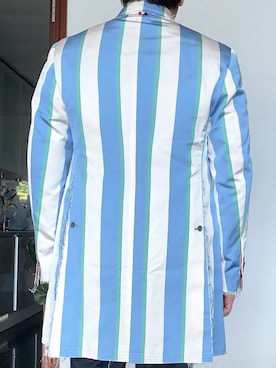 「THOM BROWNE（トムブラウン）のアイテム（ジャケット/アウター）」を使った、kennyphkさん（メンズ・169cm）の夏コーディネート