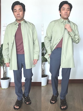 「DRIES VAN NOTEN（ドリスヴァンノッテン）のアイテム（サンダル）」を使った、kennyphkさん（メンズ・169cm）の夏コーディネート