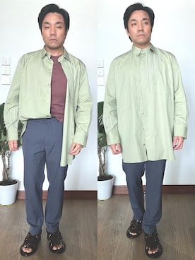 「DRIES VAN NOTEN（ドリスヴァンノッテン）のアイテム（サンダル）」を使った、kennyphkさん（メンズ・169cm）の夏コーディネート